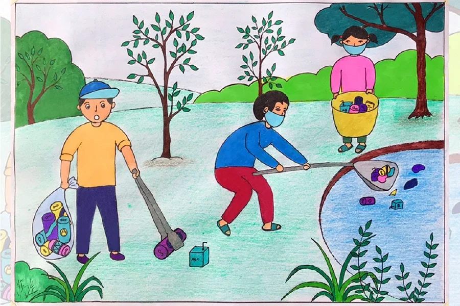 Vẽ Tranh Bảo Vệ Môi Trường Vì Một Trái Đất Xanh, Sạch, Đẹp