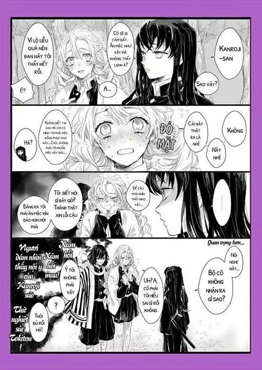 Trang manga Demon Slayer thanh gươm diệt quỷ với nhân vật Kanao và Shinobu bằng tiếng Việt