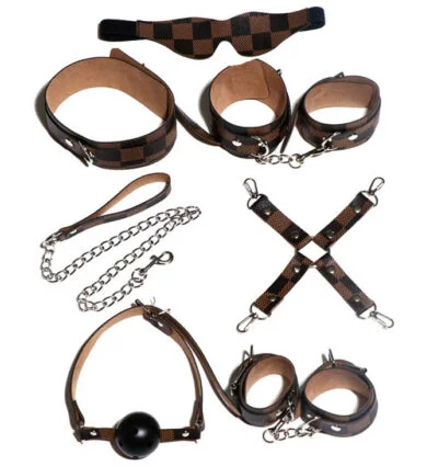 Bộ đồ chơi bdsm 6 món kẻ ô - Có hộp đẹp - Ảnh 2