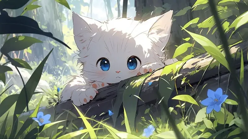 Tải ảnh mèo cute anime - hình 1