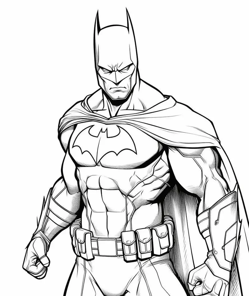Khám phá ngay tranh tô màu Batman hoạt hình cực ngầu cho bé