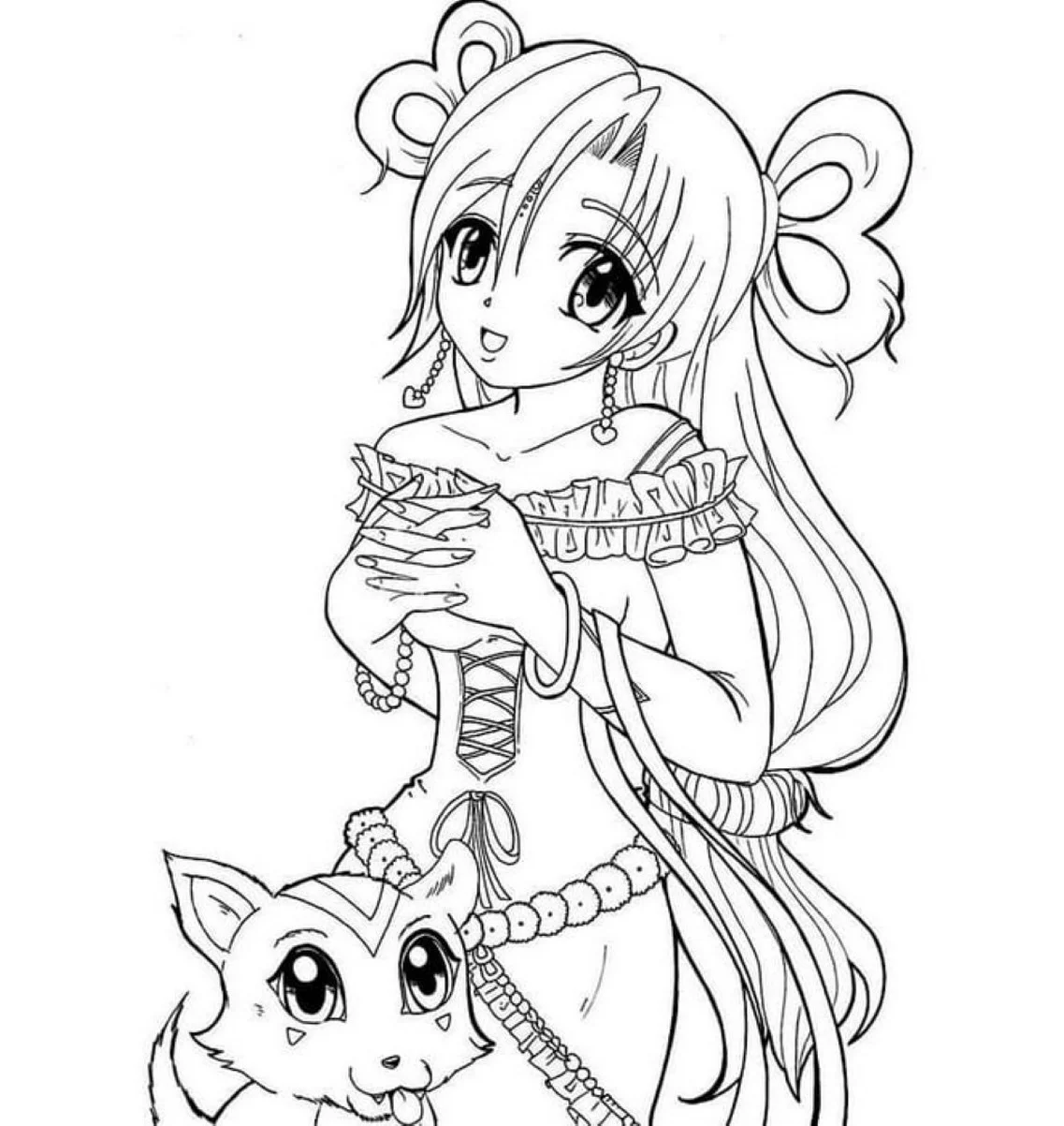 Tranh tô màu công chúa anime số 9