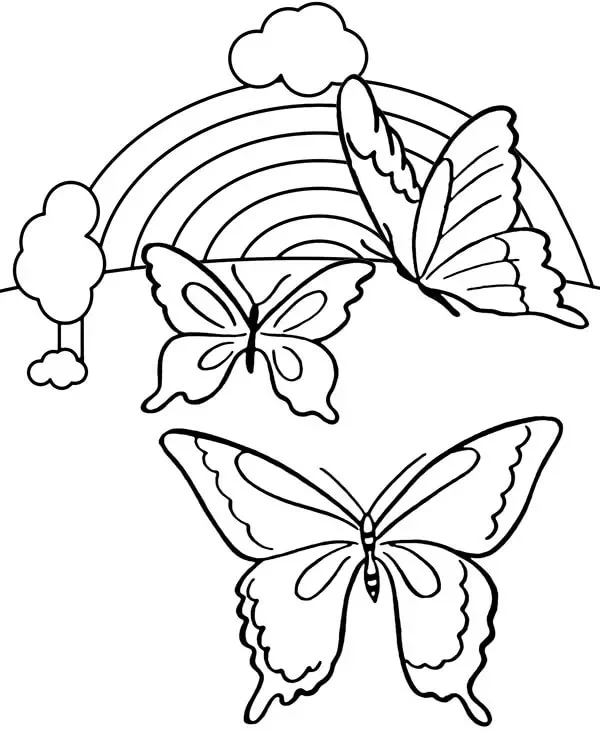 Tranh tô màu con bươm bướm (2)
