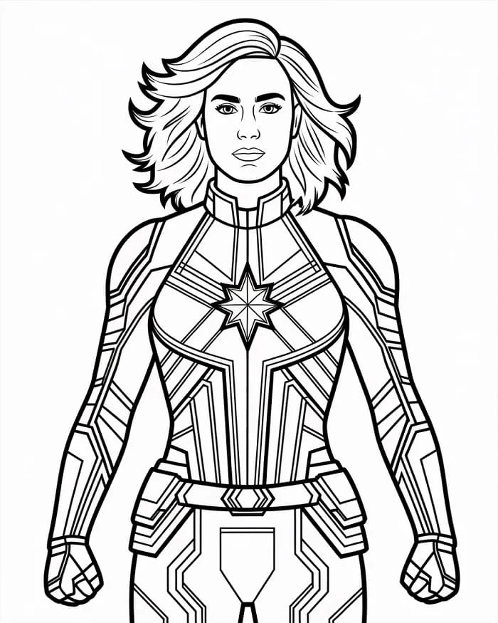 Tô Màu Captain Marvel