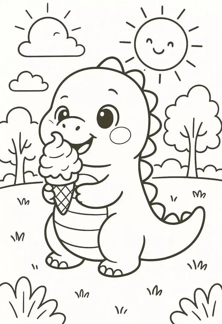 Tranh tô màu khủng long (2)