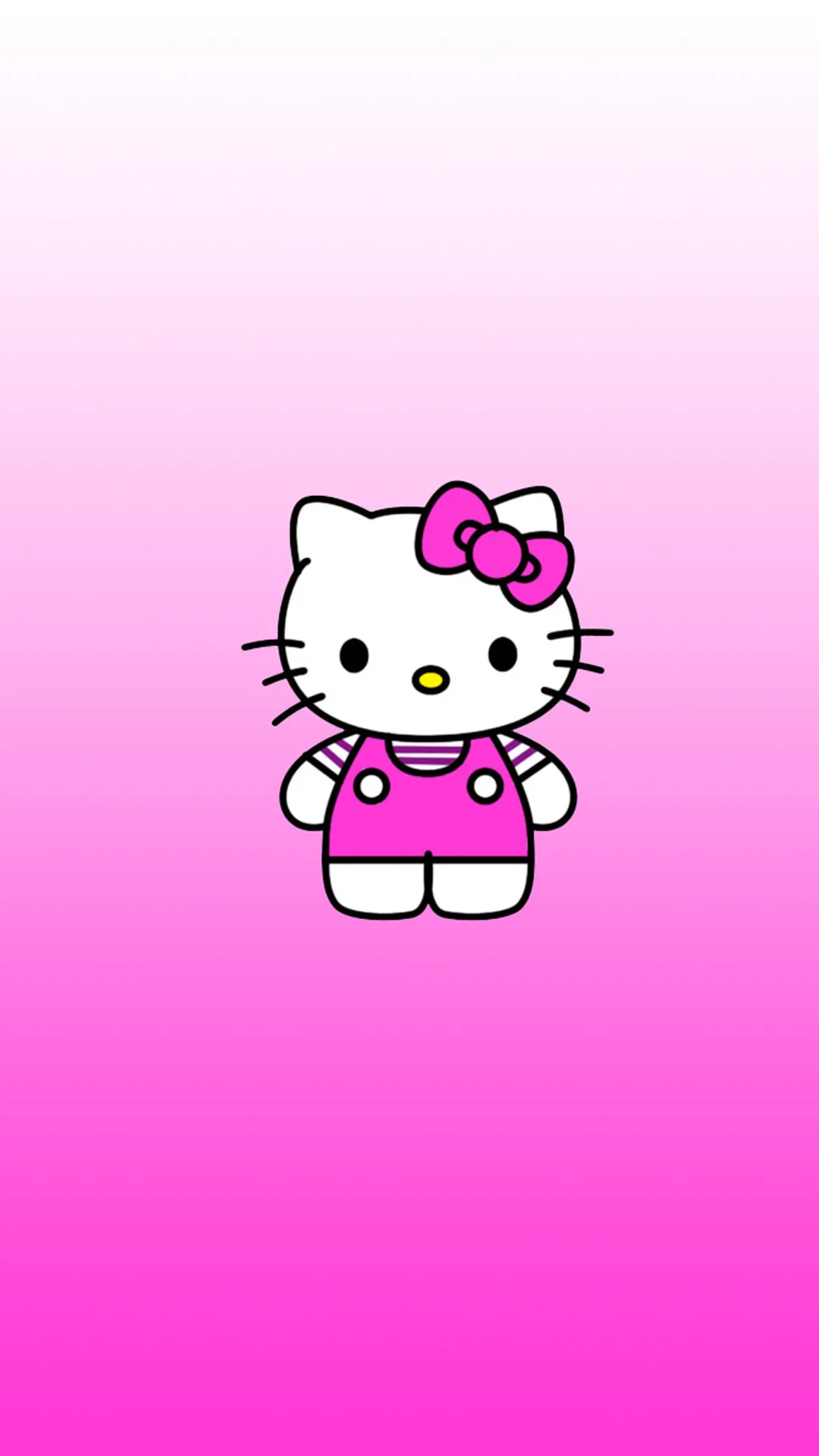 Hình nền Hello Kitty cute trên nền gradient hồng
