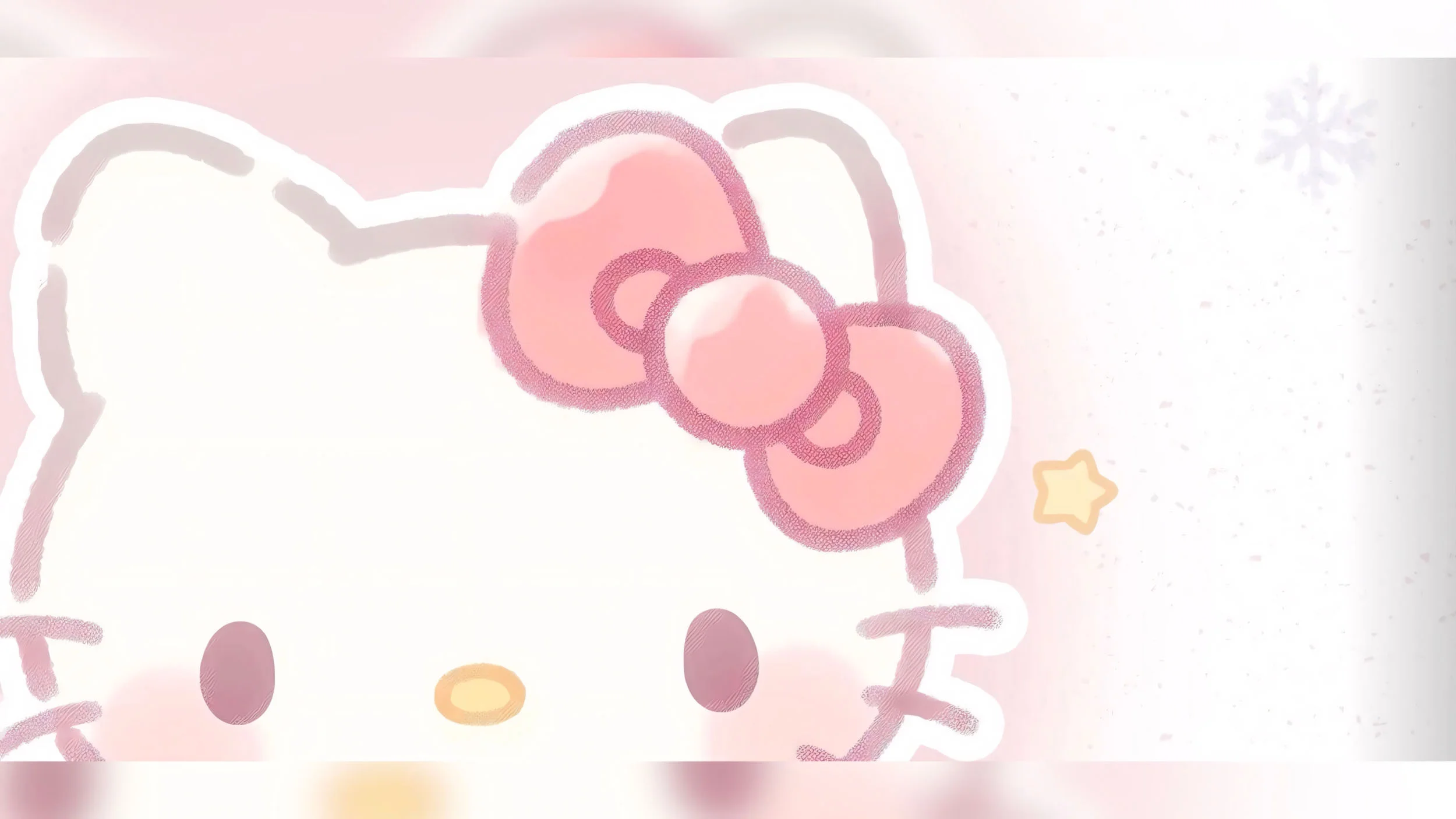 Hình nền cận cảnh gương mặt Hello Kitty cute