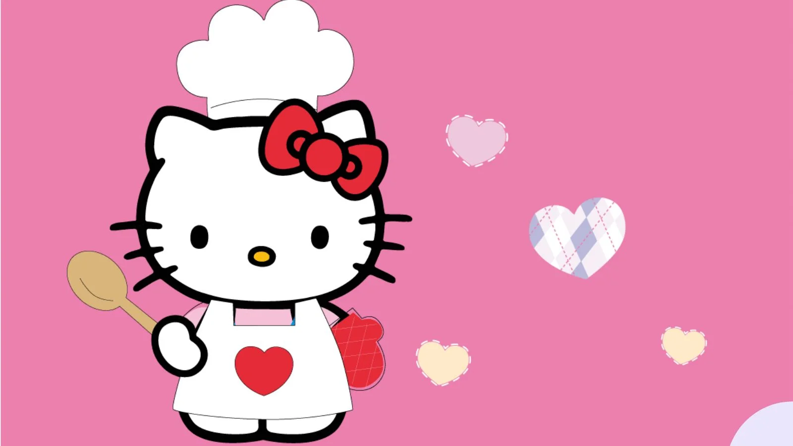 Hình nền Hello Kitty đầu bếp cute