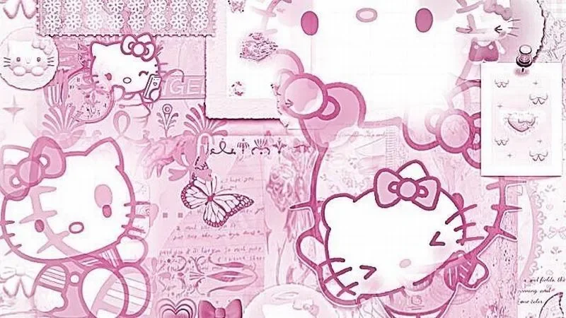 60 Hình Nền iPad Hello Kitty tối giản màu hồng kem dịu đậm phong cách Sanrio