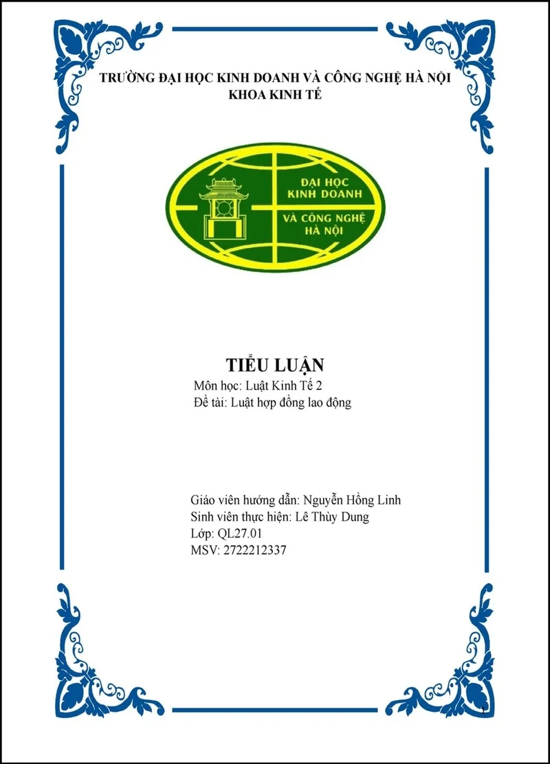 Lưu ngay 100+ mẫu bìa tiểu luận đẹp, ấn tượng, giúp bạn nâng cao tính chuyên nghiệp cho bài tiểu luận của mình