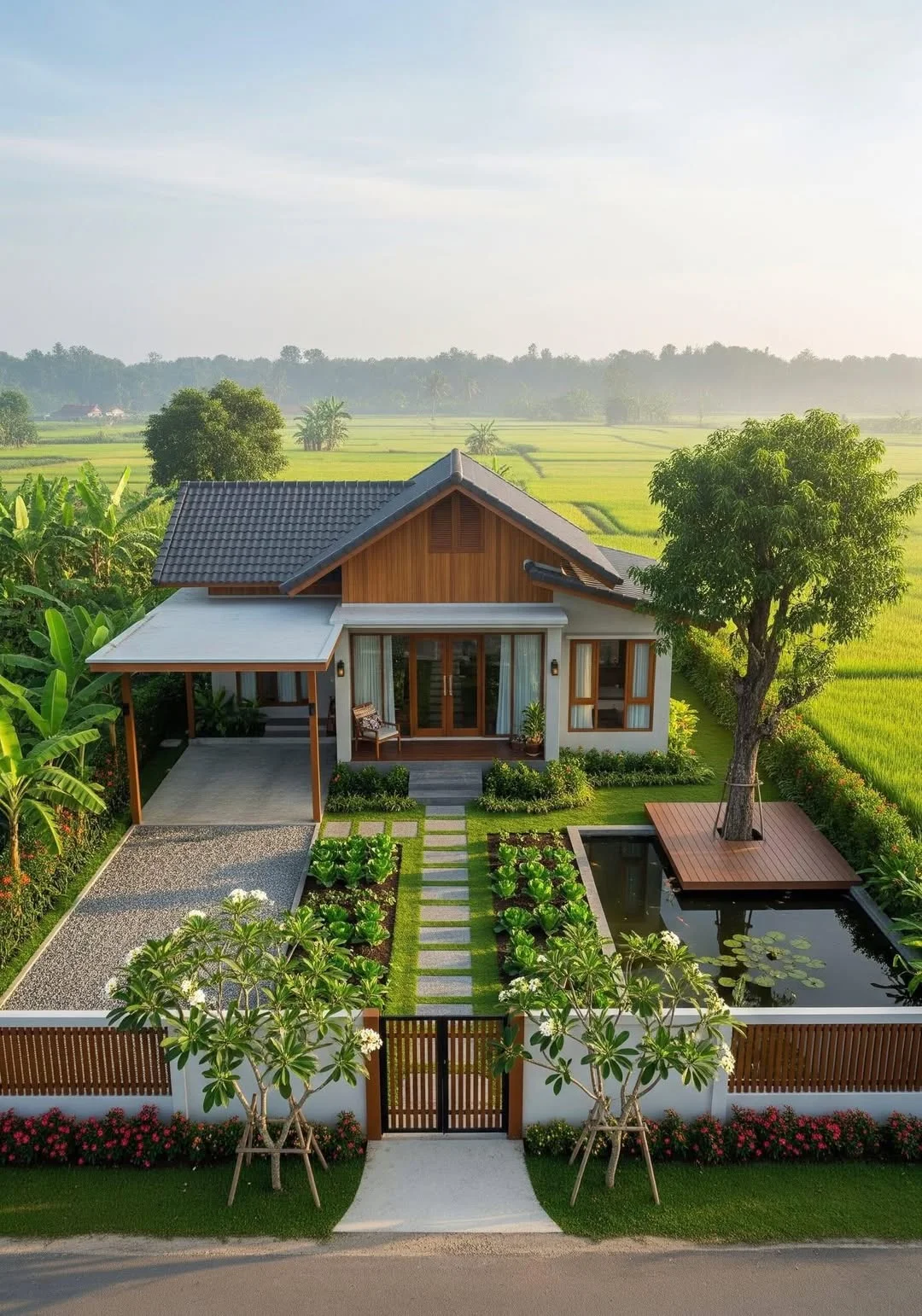 999+ Mẫu nhà vườn cấp 4 đẹp ở quê đáng mơ ước lúc về già | Nandesign