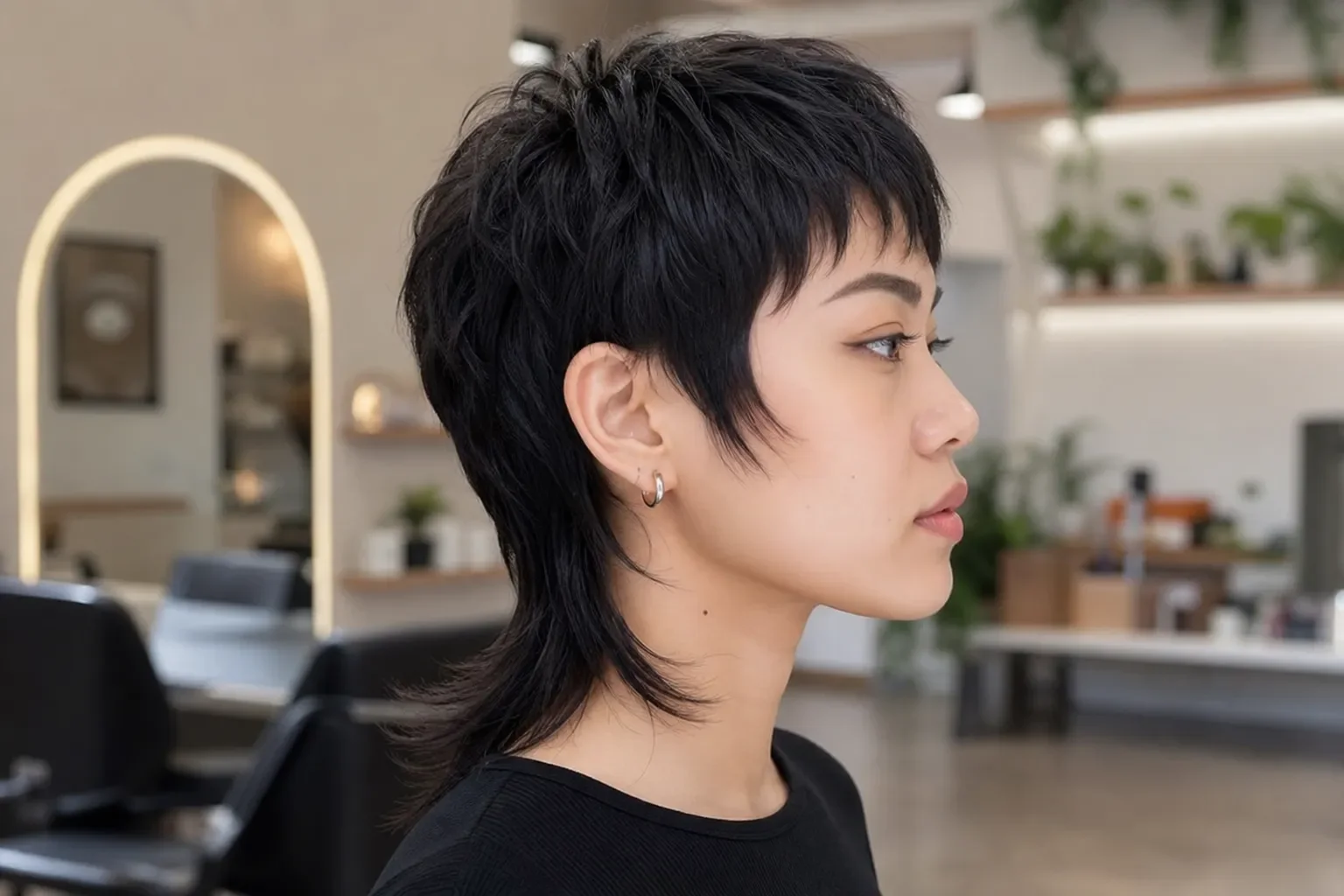 Kiểu tóc Pixie Mullet kết hợp phần đỉnh pixie cực ngắn với đuôi gáy mullet dài