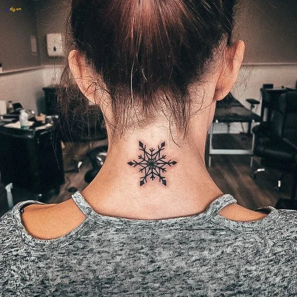 Mẫu hình xăm mini bông tuyết