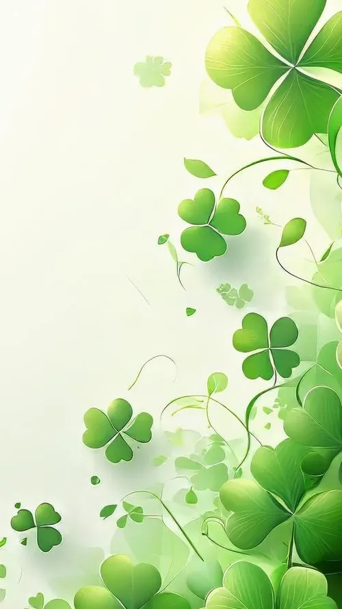 Hình nền cỏ 4 lá lan tỏa may mắn và bình an