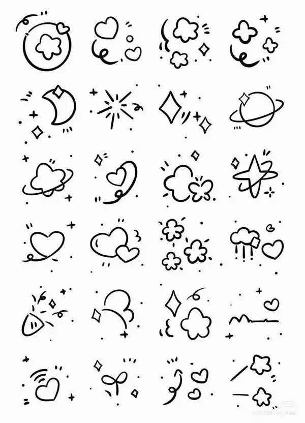 59 Hình Vẽ Trang Trí Cute Đơn Giản giúp bạn làm đẹp planner và note nhỏ