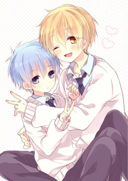 Hình ảnh anime đam mỹ với hai chàng trai dễ thương đang ôm nhau