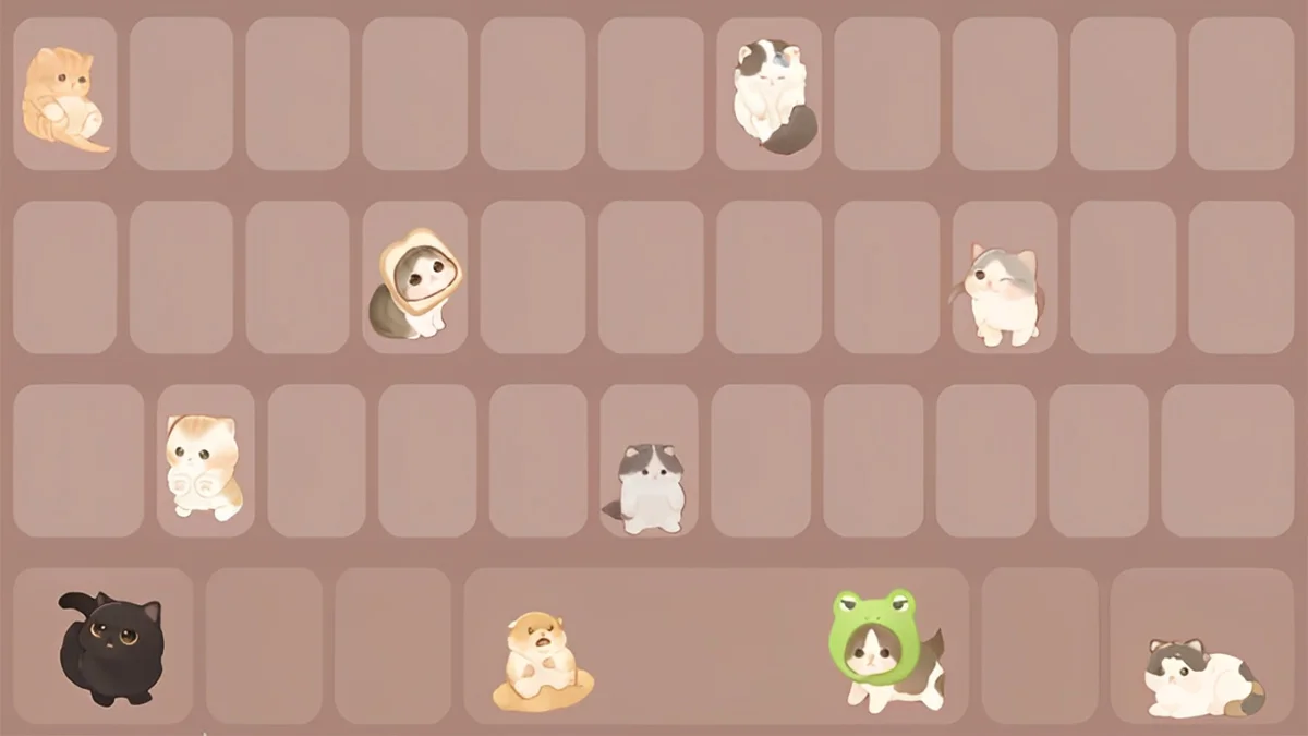 Hình nền bàn phím cute với các chú mèo nhỏ